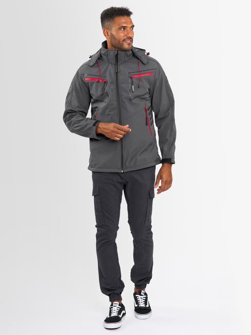 Arctic Seven Men's Softshell Jacket Dark Grey - Image 6