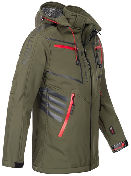 Arctic Seven Men's Softshell Jacket Olive - Image 3