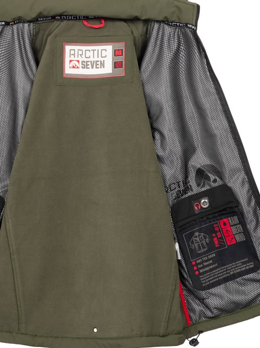 Arctic Seven Men's Softshell Jacket Olive - Image 5