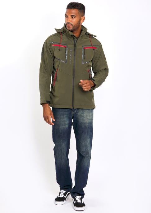 Arctic Seven Men's Softshell Jacket Olive - Image 6