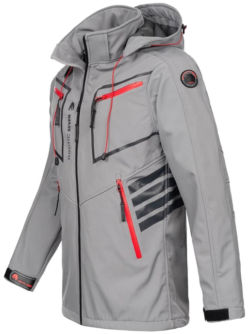 Arctic Seven Men's Softshell Jacket Light Grey - Image 2
