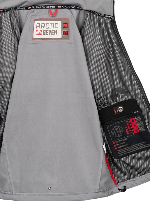Arctic Seven Men's Softshell Jacket Light Grey - Image 5
