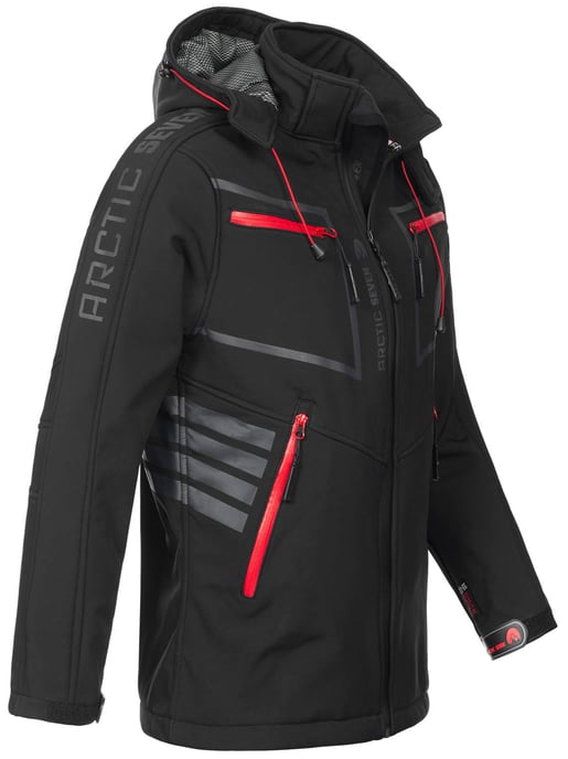 Arctic Seven Men's Softshell Jacket Black - Image 3