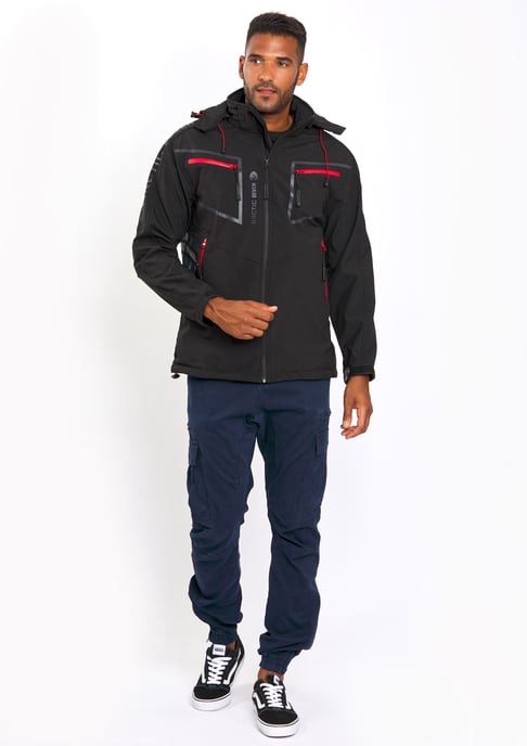 Arctic Seven Men's Softshell Jacket Black - Image 6