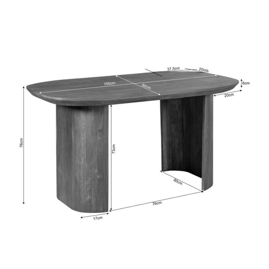 Starfurn bureau maré brown 150 cm - Image 3