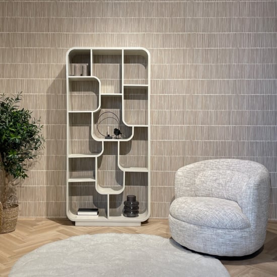 Brix boekenkast logan off white 30x90x190cm - Image 6