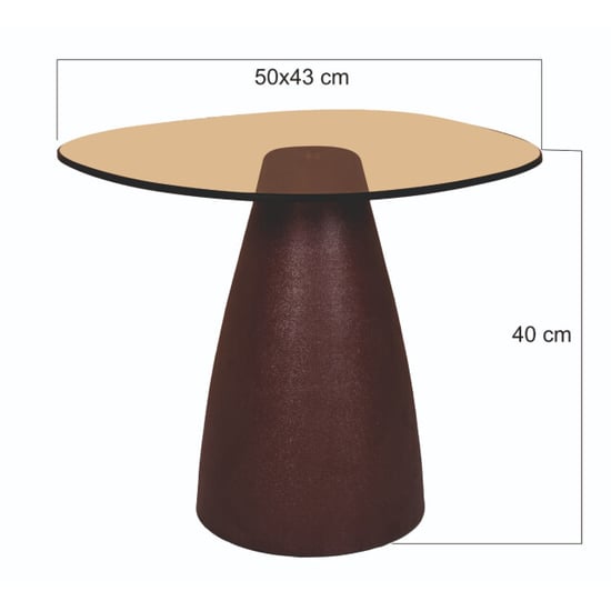 Brix bijzettafel mylon burgundy 50cm - - Image 3