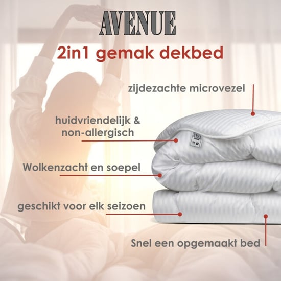 Avenue luxe en makkelijk dekbed zonder overtrek – hoesloos lits-jumeaux dekbed - Image 4
