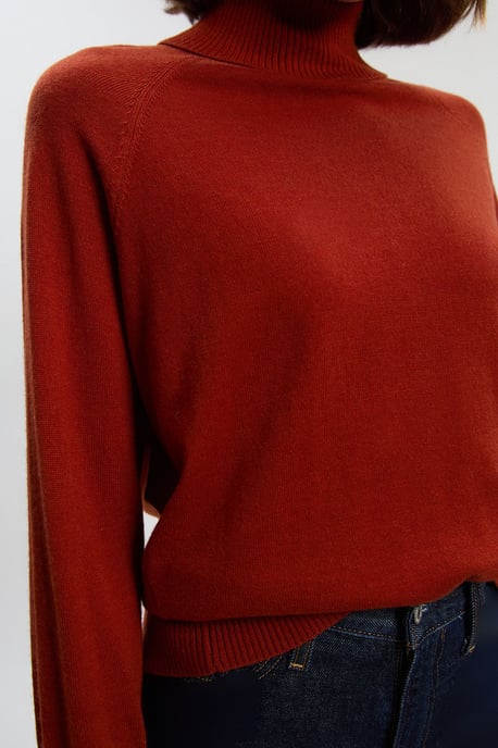 Cashmere Blend Roll Neck Oversize Jumper - Image 3