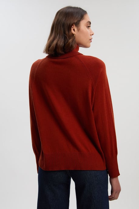 Cashmere Blend Roll Neck Oversize Jumper - Image 4