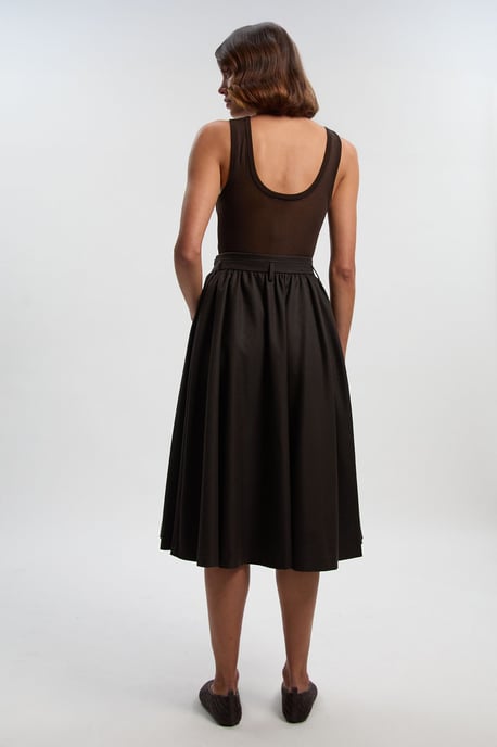 Tailored Marl Full Skirt - Image 4