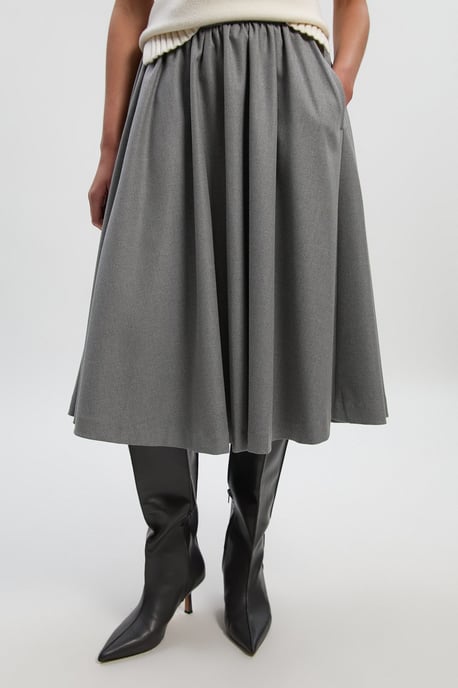 Tailored Marl Full Skirt - Image 2