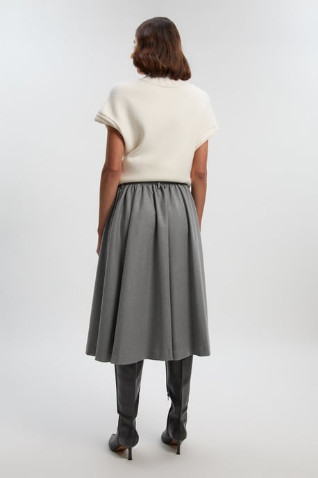Tailored Marl Full Skirt - Image 4