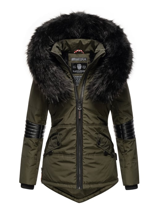 Navahoo Dames Winterjas Nirvana – Warm, Met Luxe Bontkraag & Teddyvoering - Image 1