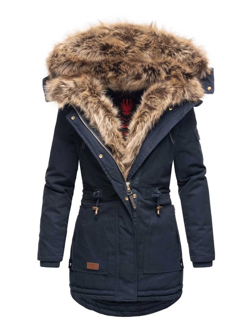 Navahoo Dames Winterparka Daria – Klassieker, Warm & Met Afneembare Bontkraag - Image 1