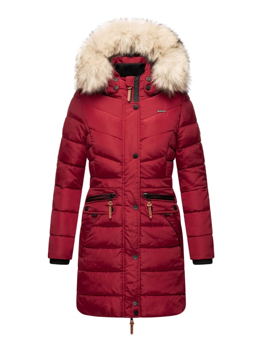 Navahoo Women’s Winter Jacket Paula – Extra Warm, Water-Repellent & With Detachable Faux Fur Collar - Image 2