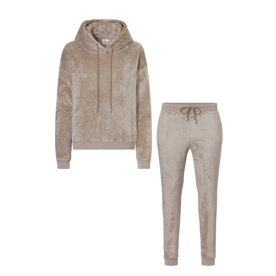 Apollo Dames huispak loungewear fleece incl capuchon licht - Image 1