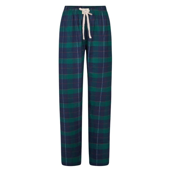 Happy Shorts Dames kerst pyjama set shirt + broek giftbox grijs/groen geruit flanel - Image 2