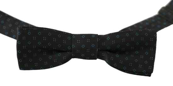 Dolce & Gabbana Men Gray Patroon Zijde verstelbare nek papillon boog herenbindingen - Image 2