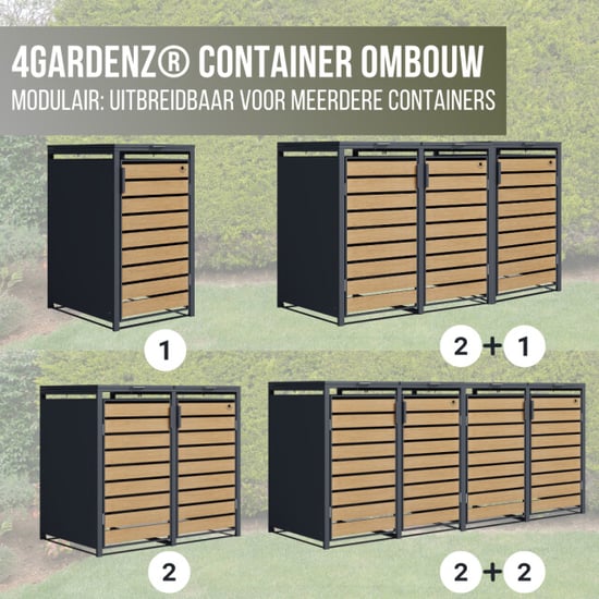 4gardenz ® kliko ombouw 3 kliko's containerombouw /houtlook - Image 3