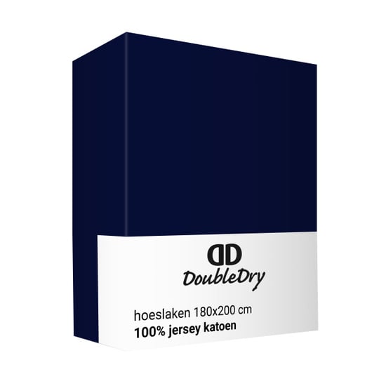 DoubleDry Jersey stretch hoeslaken 100% katoen tweepersoons 180x200 cm - - Image 6