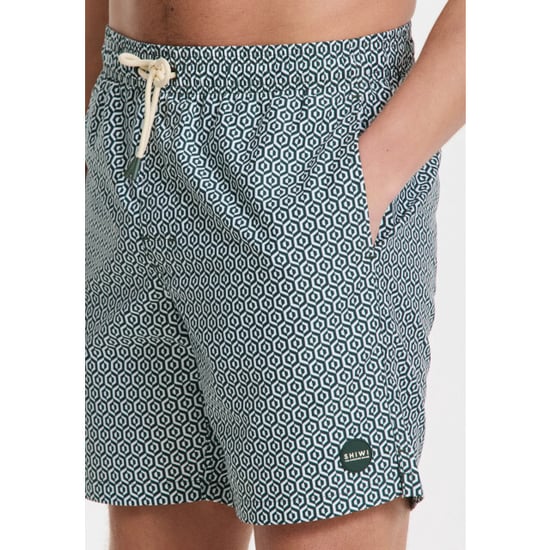 Shiwi Heren zwemshort mike 7" doolhof print groen/wit - Image 5