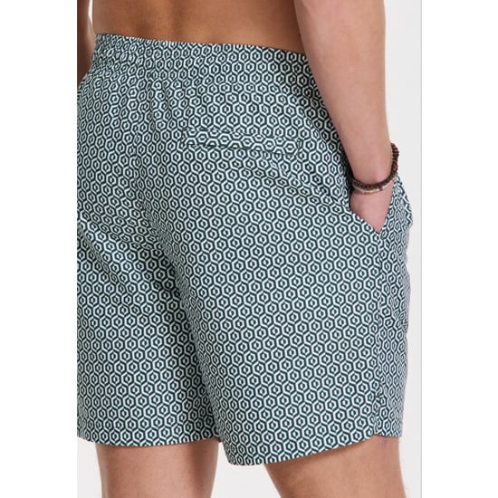 Shiwi Heren zwemshort mike 7" doolhof print groen/wit - Image 6