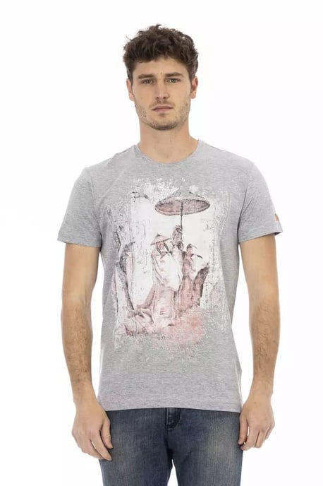 Grijze Graphic T-shirt Casual Stijl - Image 1