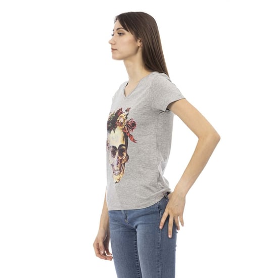Frida Skull V-hals T-shirt Casual Stijl - Image 3