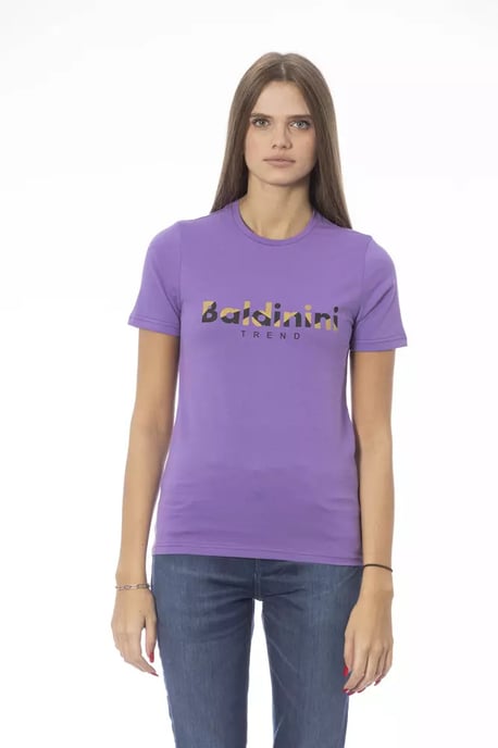 Paarse Korte Mouwen T-shirt Ba23909 - Image 1