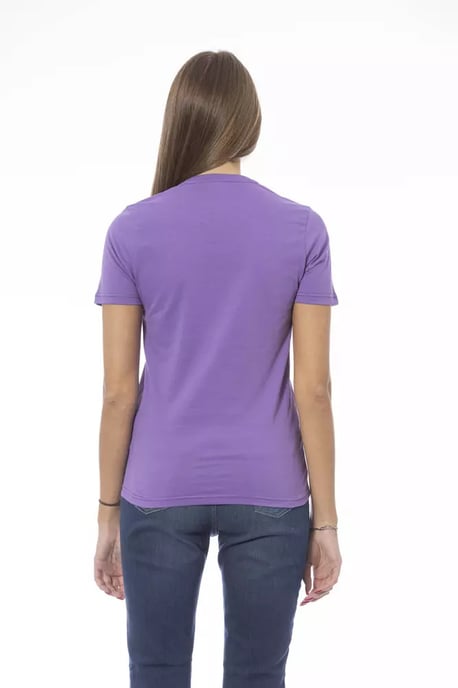 Paarse Korte Mouwen T-shirt Ba23909 - Image 2