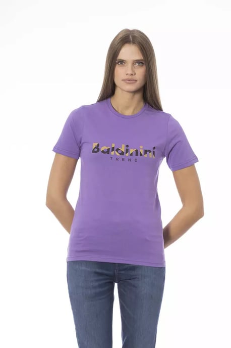 Paarse Korte Mouwen T-shirt Ba23909 - Image 3