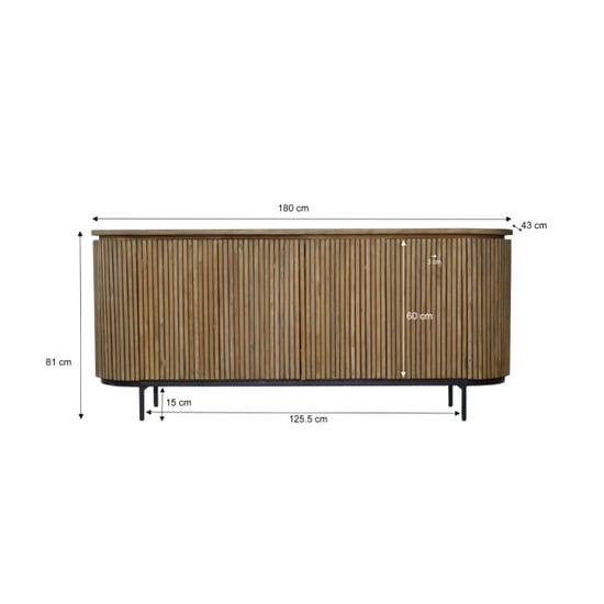 Livingfurn dressoir lausanne teakhout 180cm - Image 5