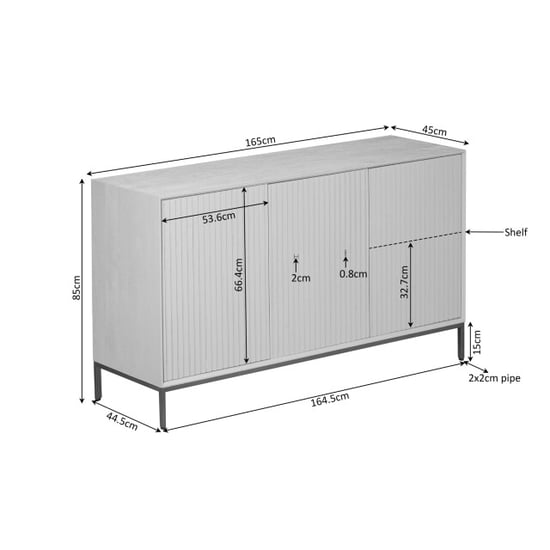 Starfurn dressoir madison natural 165 cm - Image 3