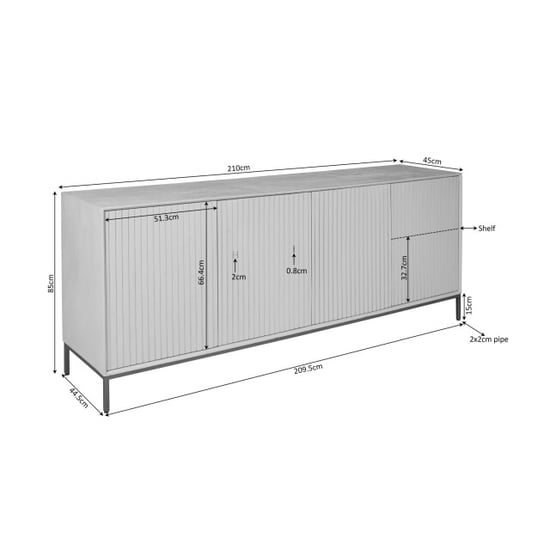 Starfurn dressoir madison brown 210 cm - Image 6
