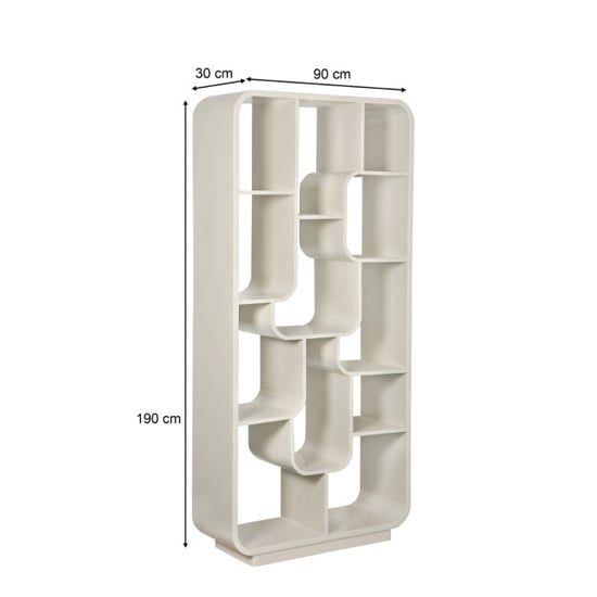 Brix boekenkast logan off white 30x90x190cm - Image 5