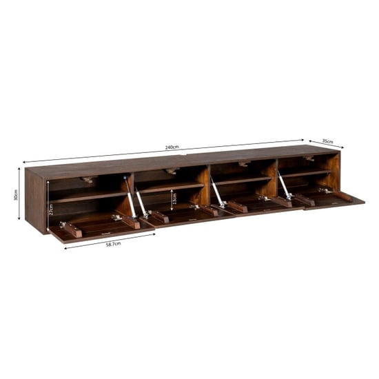 Starfurn zwevend tv meubel vision brown 240 cm - Image 4