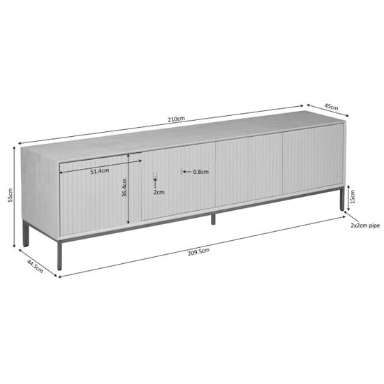 Starfurn tv meubel madison natural 210 cm - Image 5