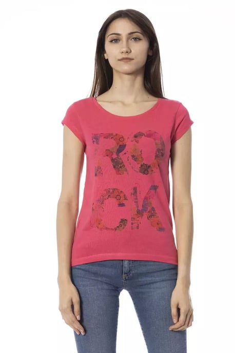 Rock T-shirt Bloemmotief Korte Mouw - Image 1