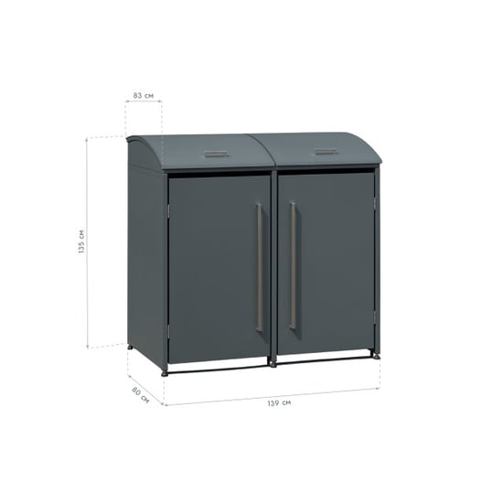 Westmann Moderna containerombouw afvalbak kliko ombouw 2 containers - Image 6