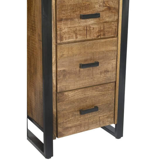 Livingfurn boekenkasten nairobi 3 laden 200cm mangohout - Image 6