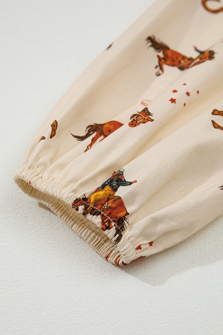 Cowboytryck Slips V-ringad Blus - Image 6