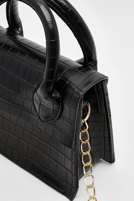 Patent Croc Crossbody Bag - Image 3