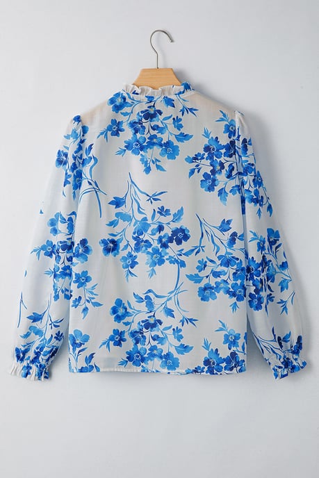 Floral Ruffle Long Sleeve Top - Image 3