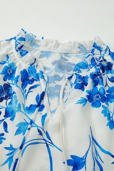 Floral Ruffle Long Sleeve Top - Image 4