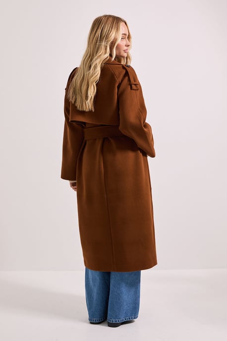 Petite Belted Longline Coat - Image 3