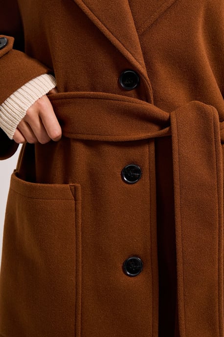 Petite Belted Longline Coat - Image 4