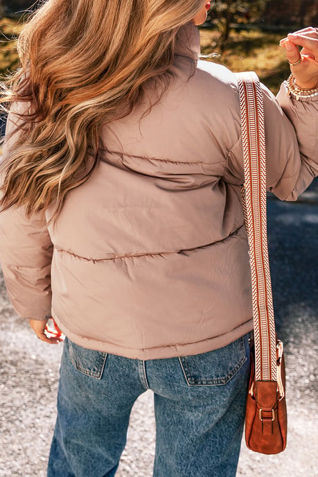 Puffer Jacket Long Sleeve Mock Neck - Image 2