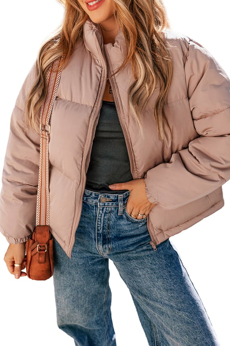 Puffer Jacket Long Sleeve Mock Neck - Image 5