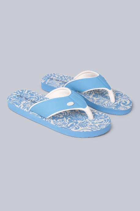 'Swish' Women's Flip Flops with Soft Padded Upper Straps Slip-on Beach Sandals Pale Blue - Image 2